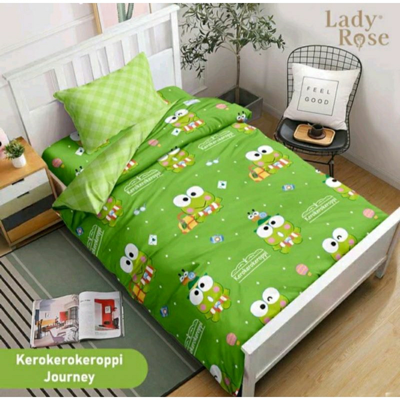 sprei lady rose single rumbai uk 120x200 keroppi journey