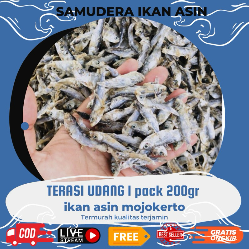 

Ikan Teri Hitam/Lemuru ukuran kecil 250gr Ikan Tawar Krompos Murah & Berkualitas Tinggi