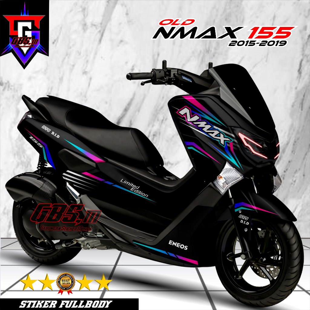 Decal nmax 155 old fullbody stiker nmax 155 old fullbody motip list bunglon sticker decal fullbody