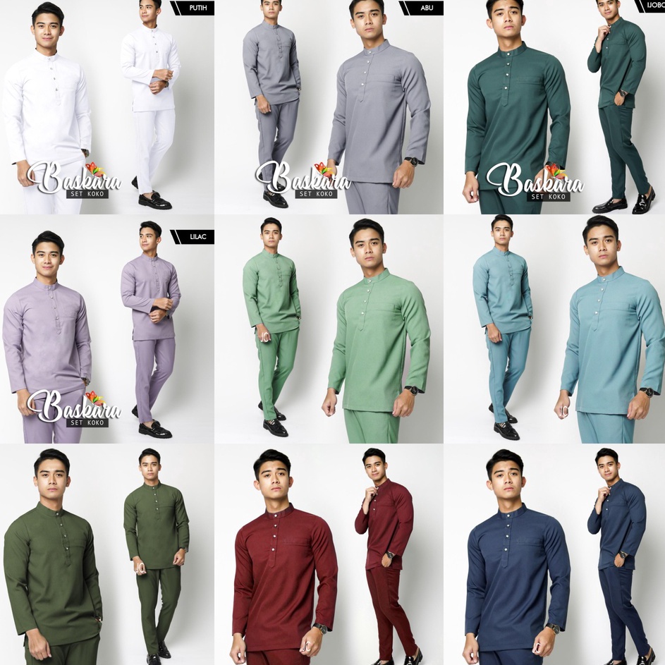 Subsidi Kode2t7Sh Setelan baju muslim pria dewasa  SET KOKO BASKARA  JC stelan baju Koko Pakistan le