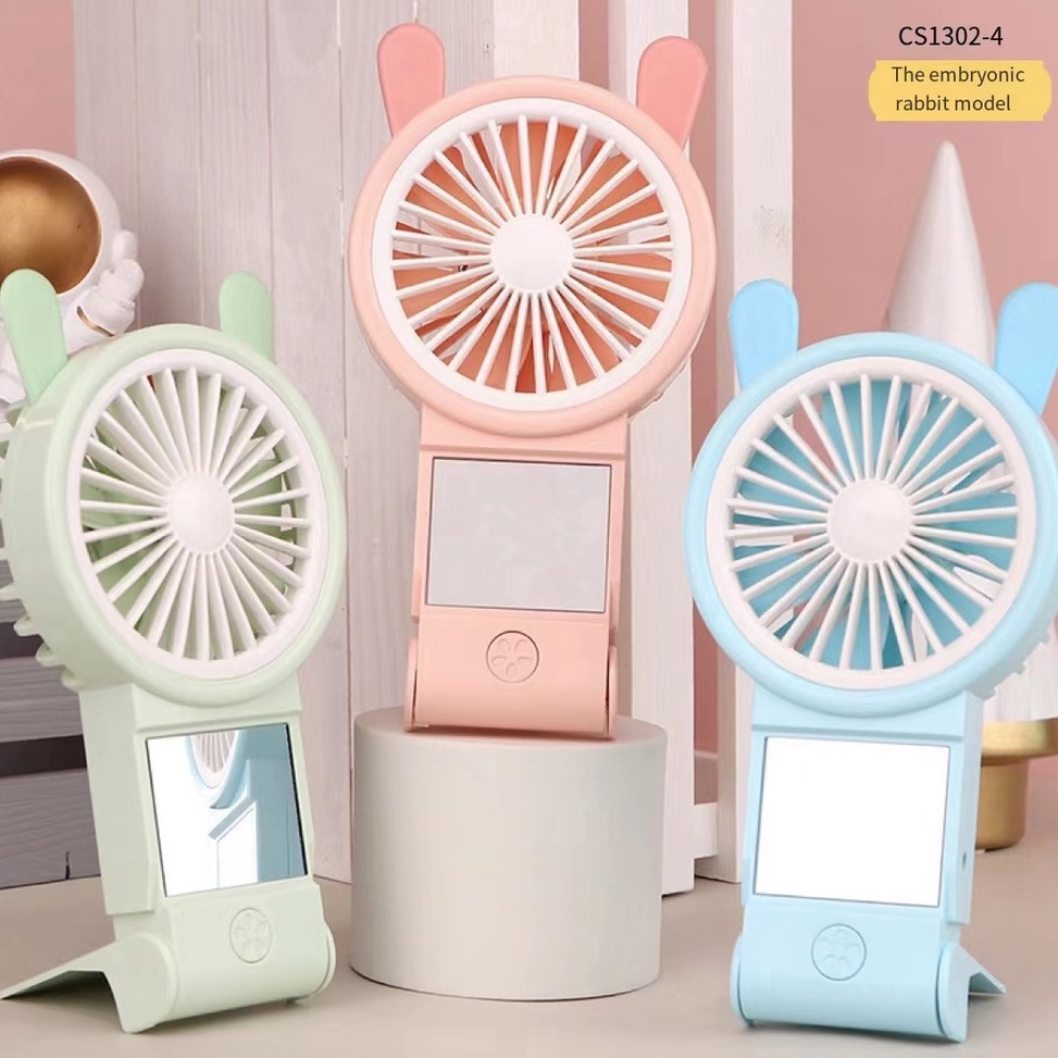 Drc Kaca Rias Kipas Listrik 2in1 Lipat Usb Pengisi Daya Portabel Kipas Mini Kipas Angin Listrik Lipa