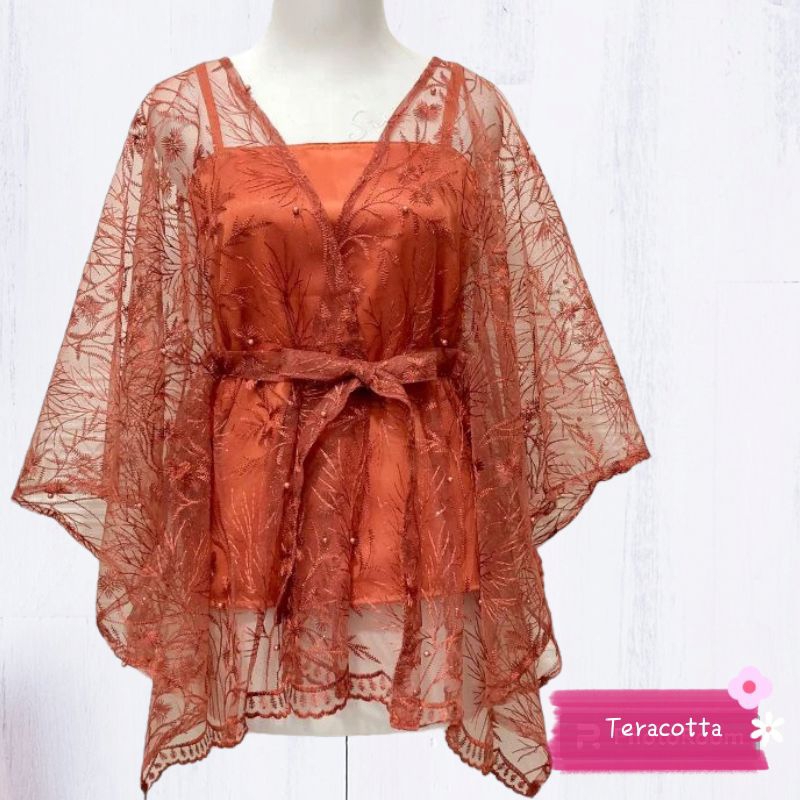 Delisia outer tile - cardigan brukat tile