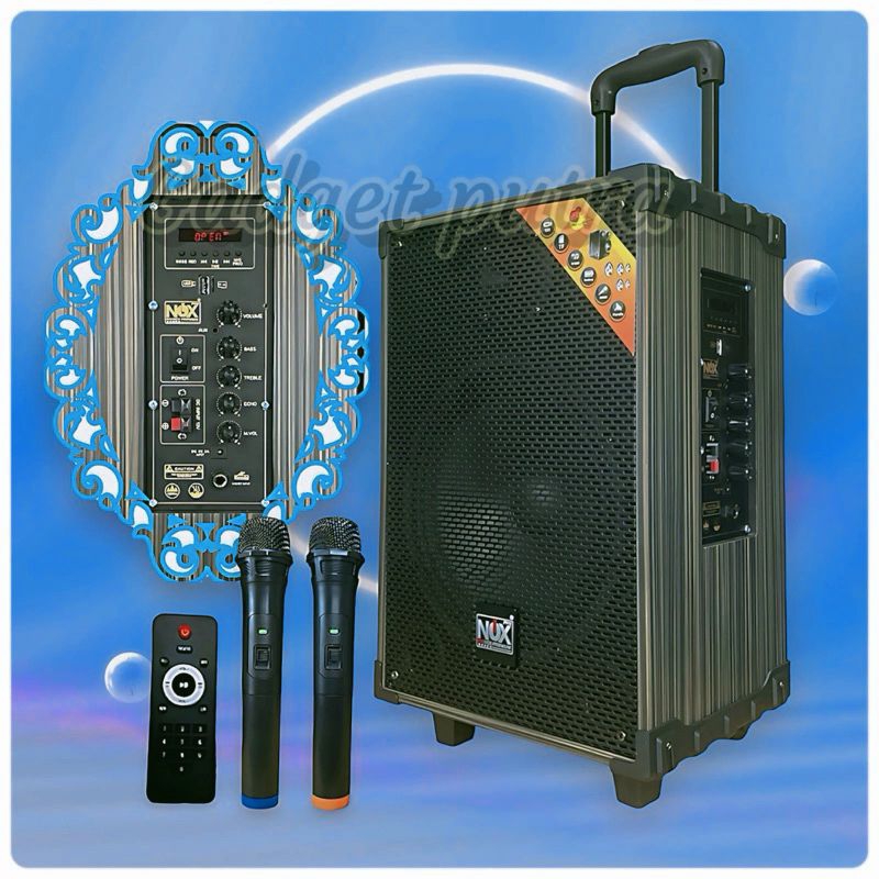 Speaker power full bass NX 1001 premium bass multimedia 10 inch free 2 mic