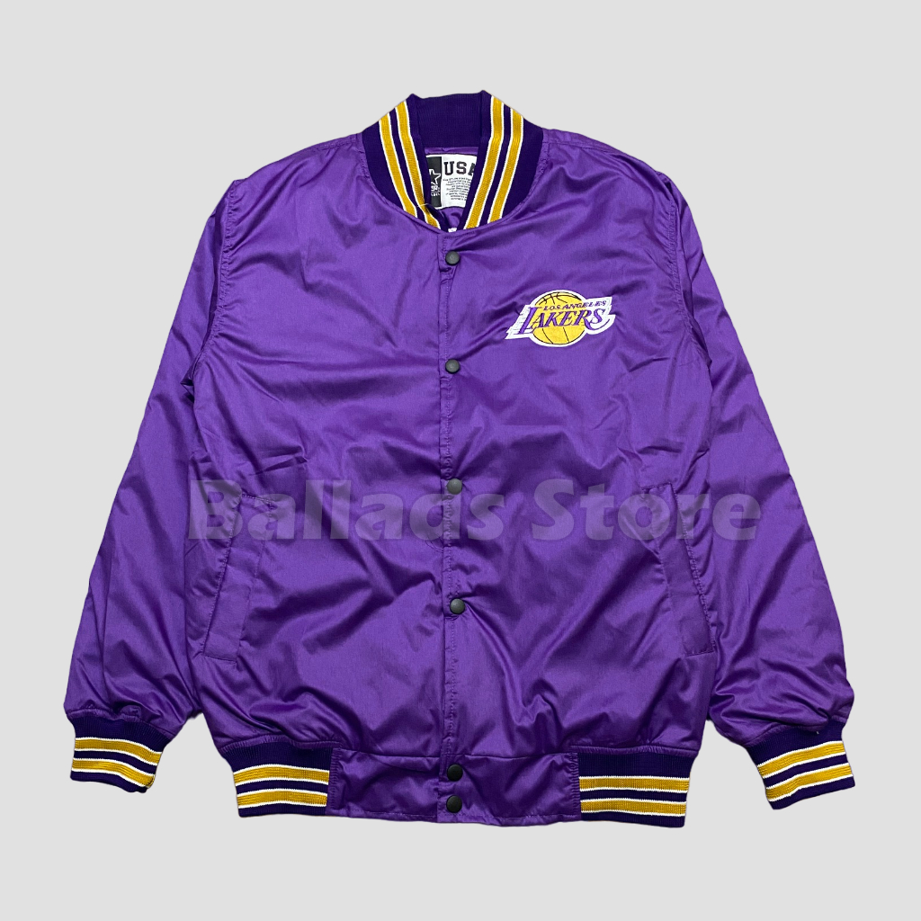 Jaket Varsity Lakers Tm Nba  Jaket Bomber Jacket Baseball Basketbal Baseball Original