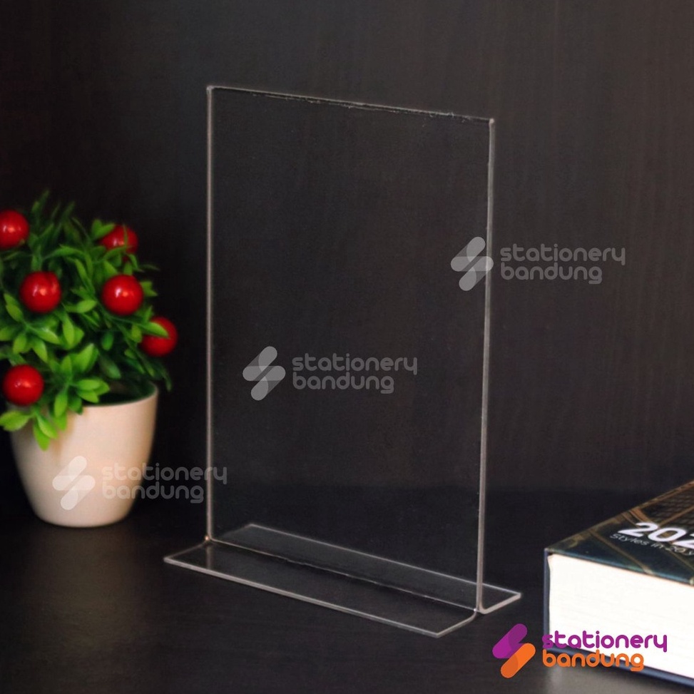 

H55 Display Menu Standing Akrilik Acrylic Papan Tempat Meja Minimalis Untuk Brosur Ukuran A6 A5 A4 Potongan