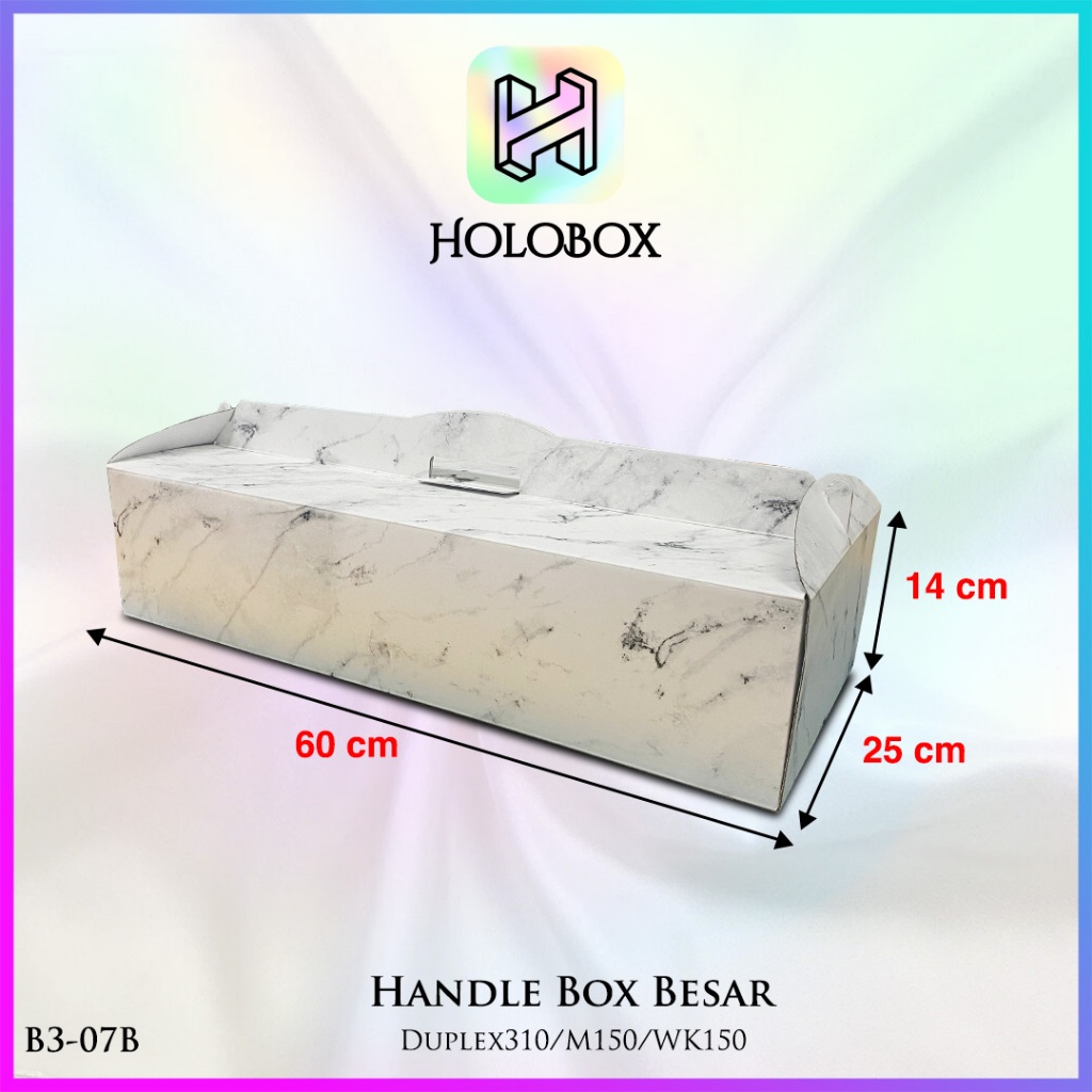 

Kotak Gable - Box Kado Jumbo - Motif Marble - Ukuran 60x25x14 - B3-07B