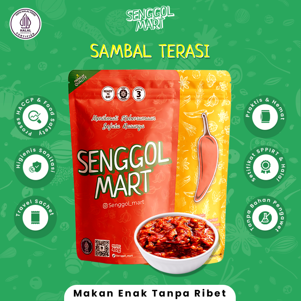 

Pelengkap Makanan Instant Sambal Terasi Udang Khas Jawa Barat Kemasan Praktis Halal Sambel Pedas Siap Makan Khas Sunda Senggol Mart