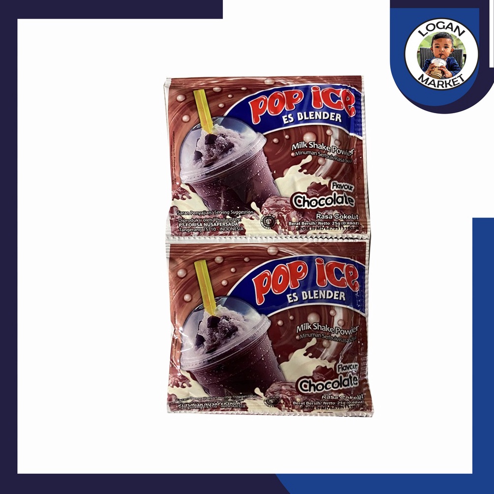 

N14 Pop Ice Es Blender Coklat Chocolate Renceng 1 Pcs Sachet 25gram 25 gr Ready Gan