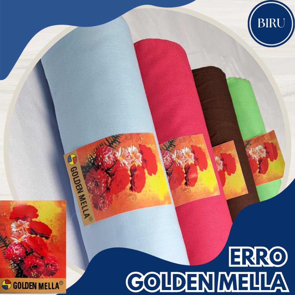 Kain Erro Golden Mella - BIRU