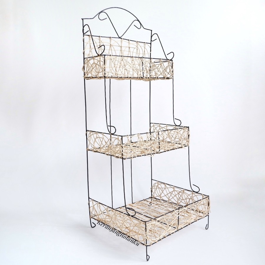 Keranjang Rotan Parcel Susun 3