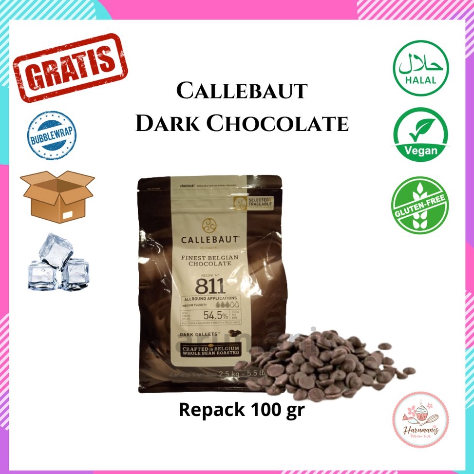 

N5 Callebaut Dark Chocolate Couverture 811 545 1gr Promo Murah