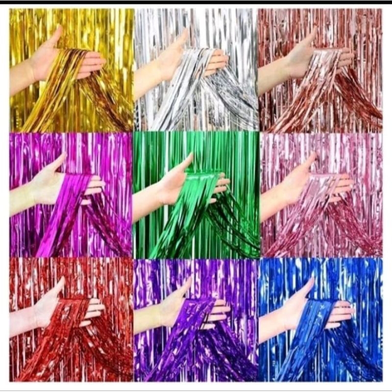 TIRAI FOIL RUMBAI POLOS/TIRAI FOIL CURTAIN/TIRAI HIAS DINDING