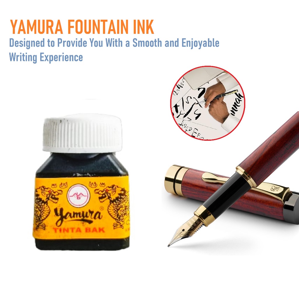 

Tinta Fountain Pen / Tinta Kaligrafi / Tinta Bak Yamura / Tinta Cina / Tinta Pulpen Kalam