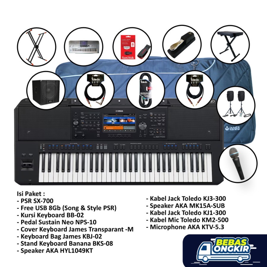 Paket Legend Keyboard Yamaha PSR SX-700 / Keyboard PSR SX 700 / SX700 - SATUAN