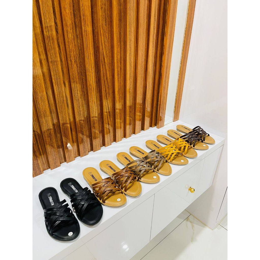 SANDAL KULIT WANITA MODEL ZAR*A AQUILA - TOKO SYAGITA KULIT ASLI GARUT