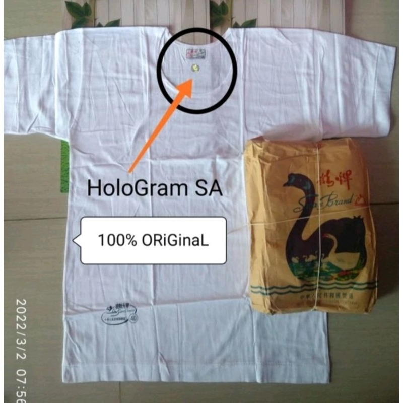 TERACOTTA19 - Oblong Swan brand SA Original Kaos dalam pria SWAN BRAND SA A.61029 No 38-42 [1PCS]