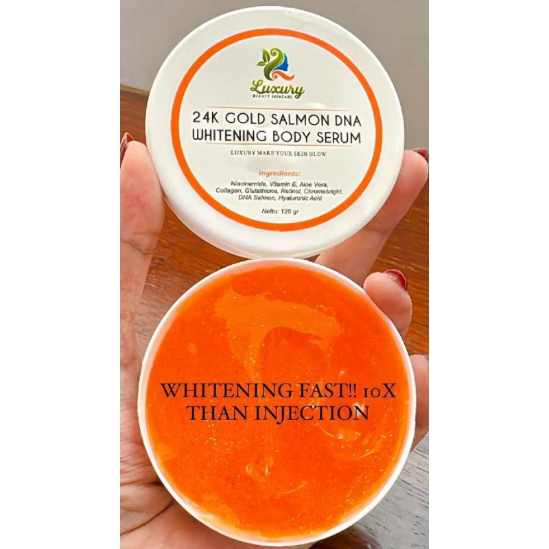 24K gold salmon DNA whitening body serum
