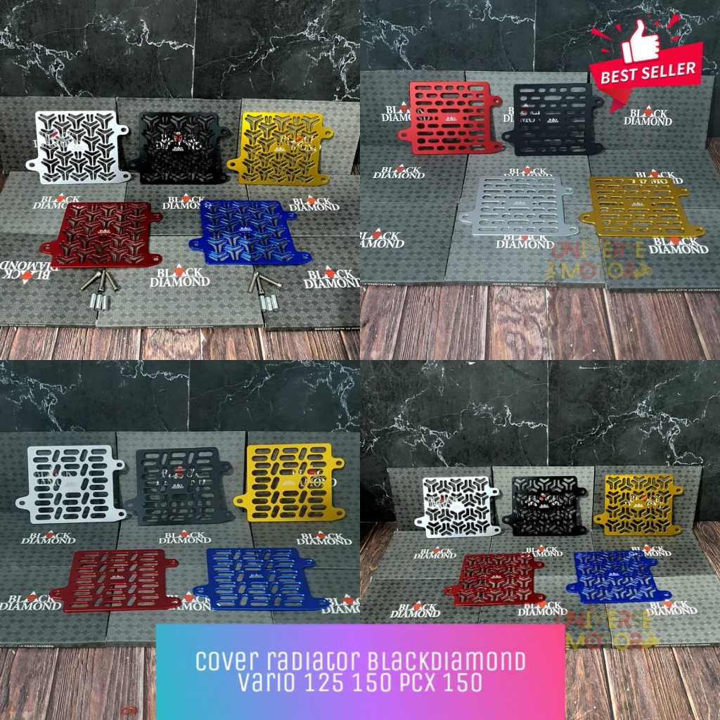 COVER RADIATOR VARIO 125 150 PCX 150 BLACK DIAMOND FULL CNC