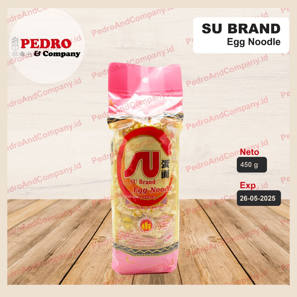 

SU brand egg noodle wheat 450 gram - bakmi mie mi telor gandum