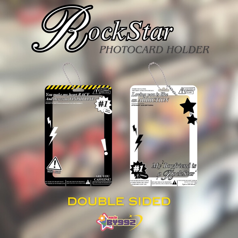 Photocard Holder Rockstar / Cahol Kpop Lucu / Acrylic Photocard Holder / Cahol Kpop Rockstar