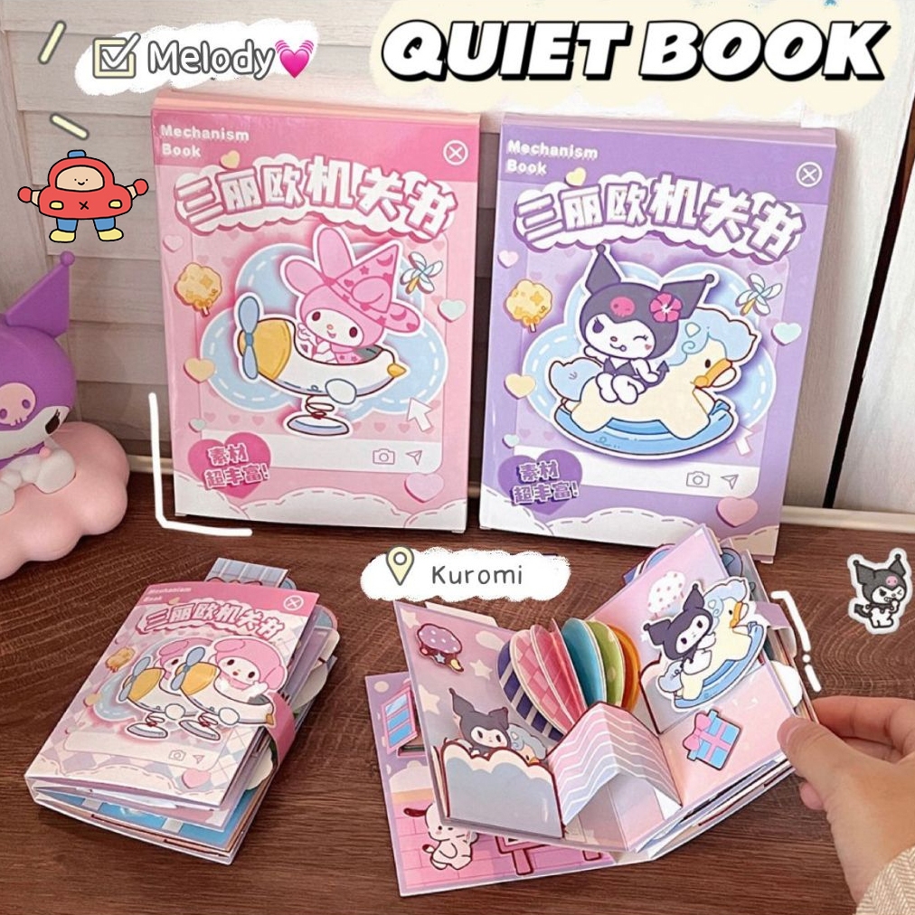 

COD Tidak perlu memotong Sanrio Series JiguanShu Quiet Book DIY Buku Kerajinan Tangan Mainan Edukasi