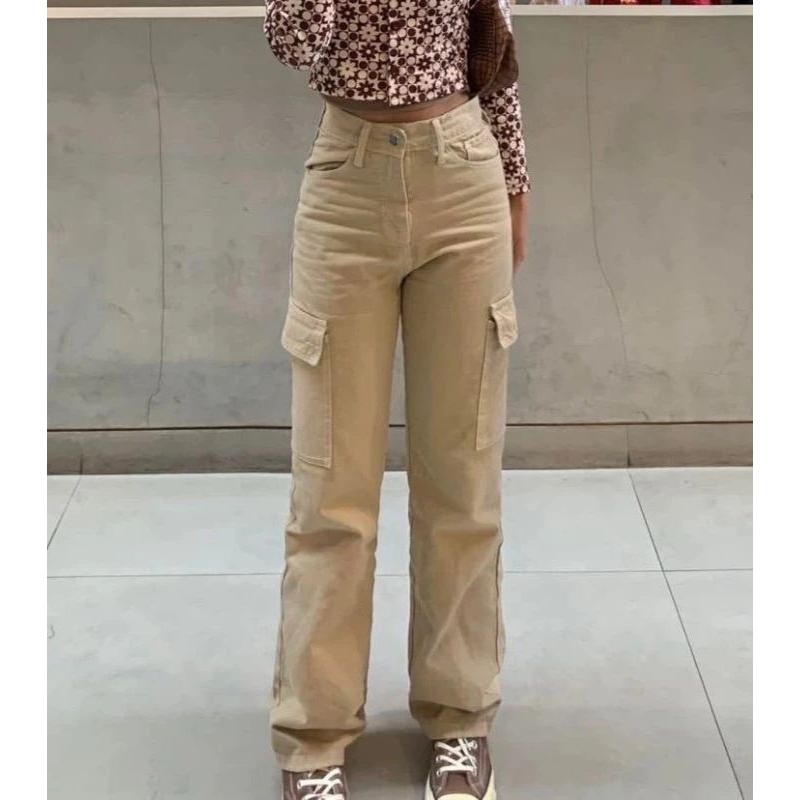 HNwear JEANS CARGO HIGHWAIST WANITA/PRIA UNISEX