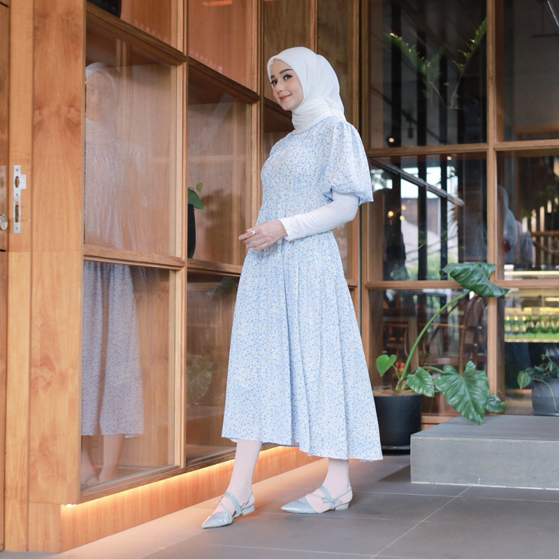 Daisy Dress Korean style summer style floral dress blue