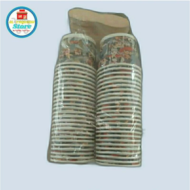 Cup Es Krim MINI + stik Ice Cream tanpa Tutup | 1 paket isi 50 cup