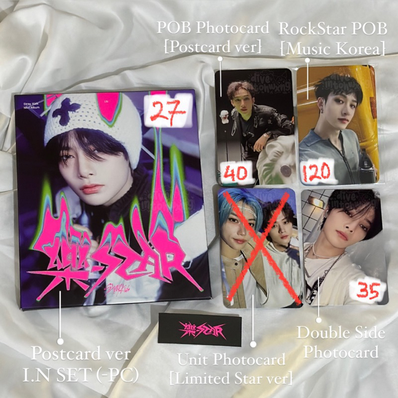 [READY] Stray Kids ROCKSTAR Postcard Limited ver PC POB Music Korea Mukor Double Side DS Bang Chan I