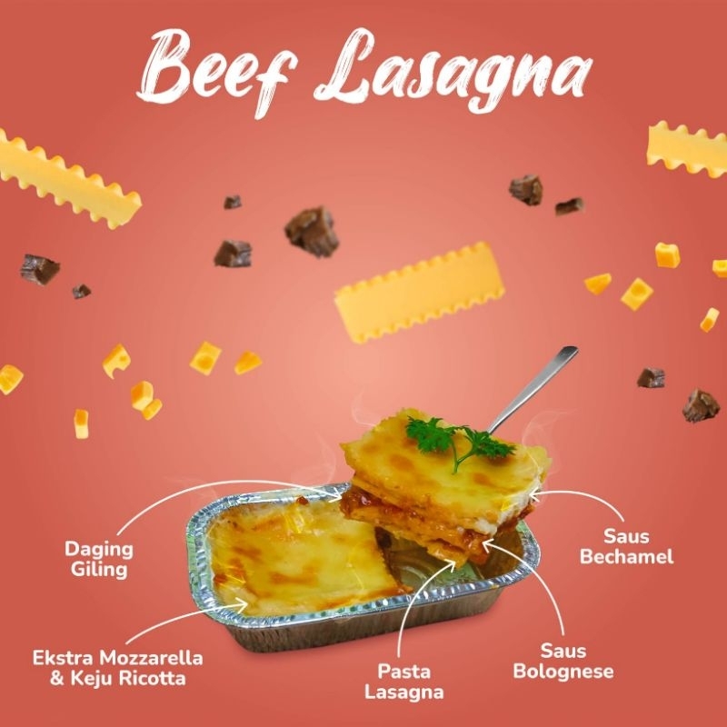 

Beef Lasagna Mini 180gr frozen