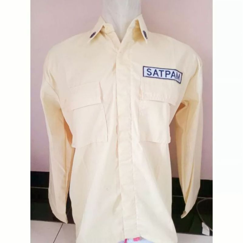Baju Seragam Satpam Cream Terbaru/PDH/ PDL /Kain Unione Drill