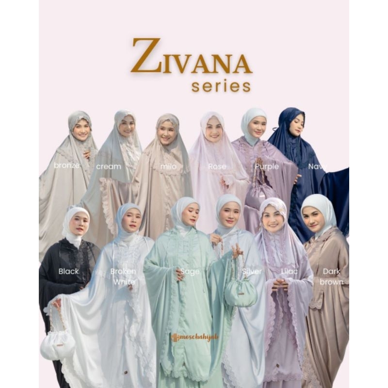 Mukena Silk Premium Zivana 2in1 by Moschahijab / Mukena seserahan / mukena hantaran