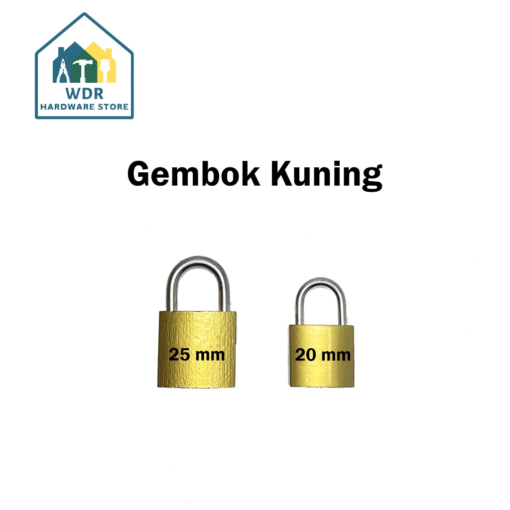 Gembok Kuning "20mm" , "25mm" | Gembok Mini Kuning "20mm" , "25mm" | Gembok Koper Mini