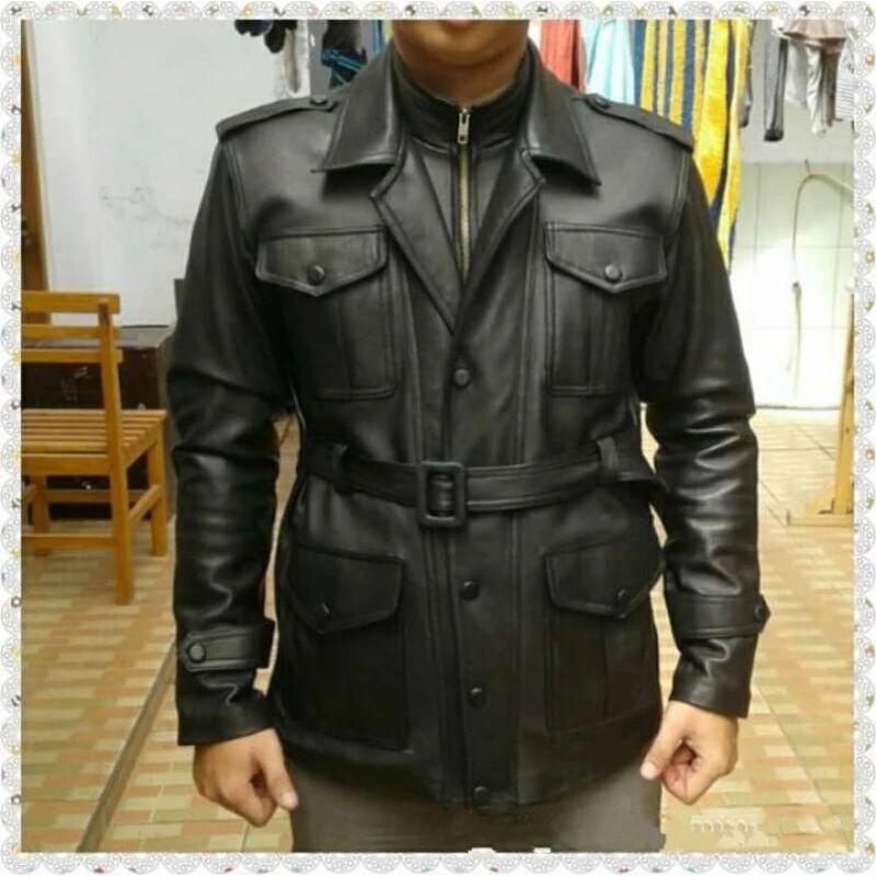 Jaket Kulit Pria-Jaket Kulit Asli 100%-Jaket Kulit Domba Super Lembut -Jaket Kulit pilot -Jaket Park