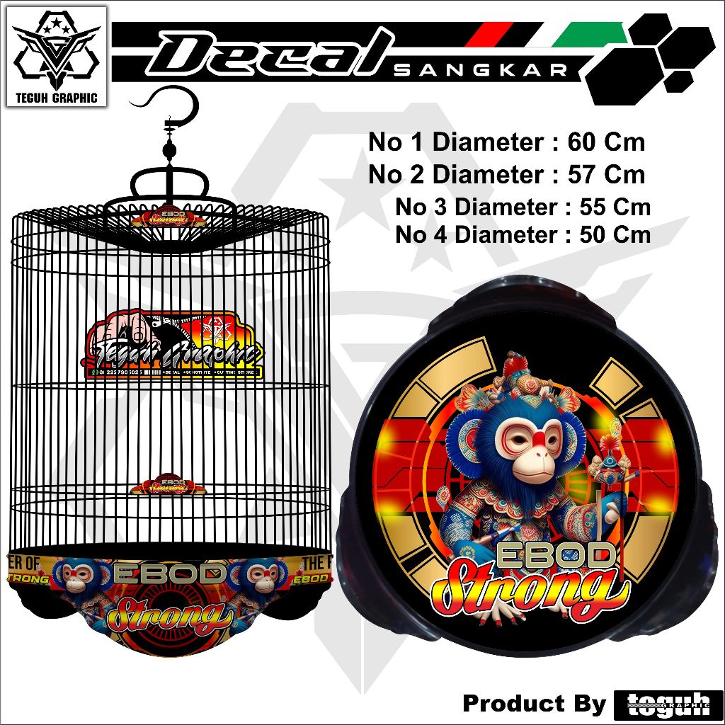 Decal Sangkar Murai Ebod Joss Monkey