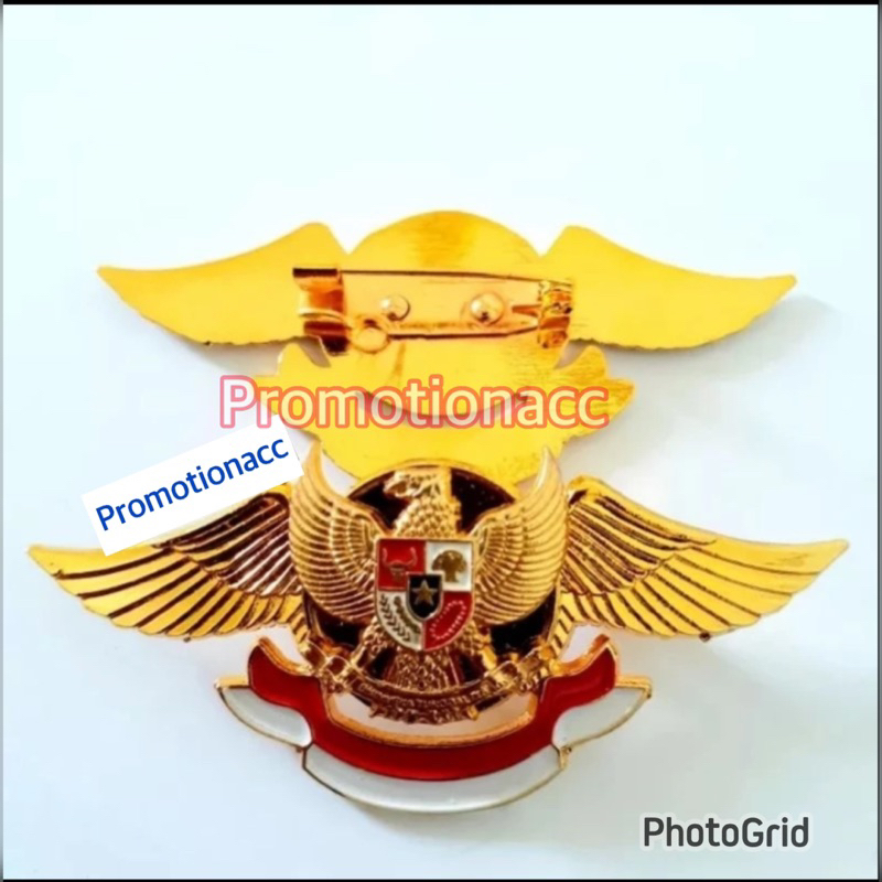 Wing Garuda Logam Cor Kuningan Tebal PREMIUM Pin Garuda Wing Peniti Magnet