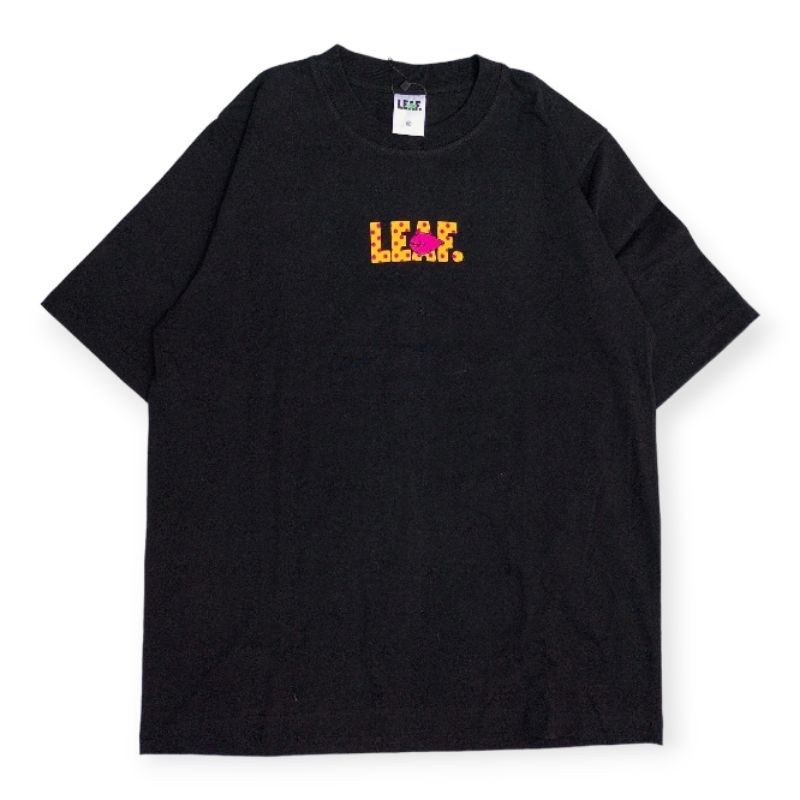 TSHIRT ORIGINAL LEAF LOGO POLKA BLACK