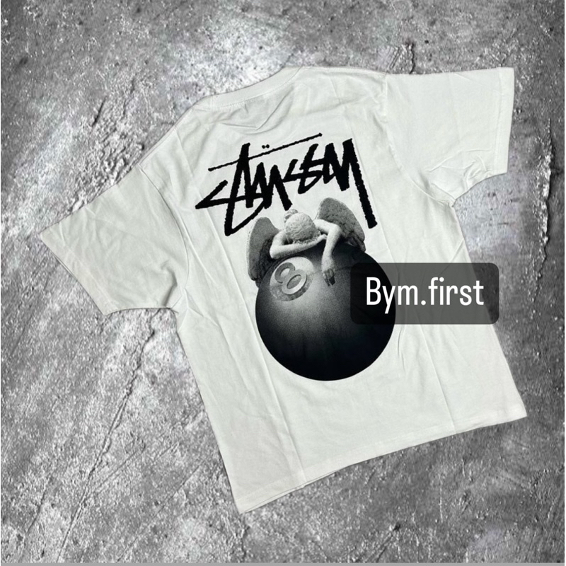 BYM KAOS STUSSY BALL 8 ANGEL KAOS STUSSY BALL 8 MALAIKAT