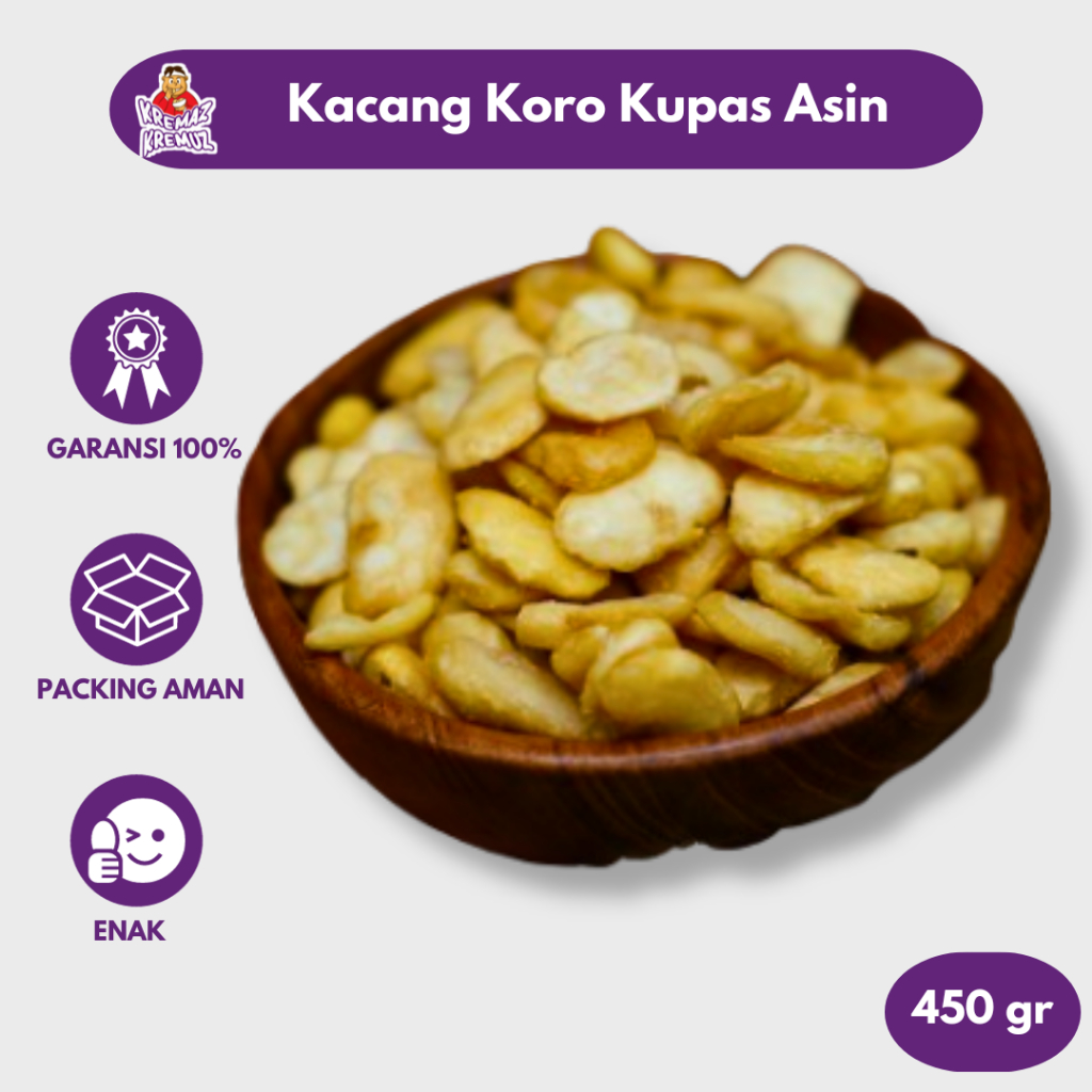 

KACANG KORO KUPAS ORIGINAL CAMILAN KACANG 450gr & 250gr