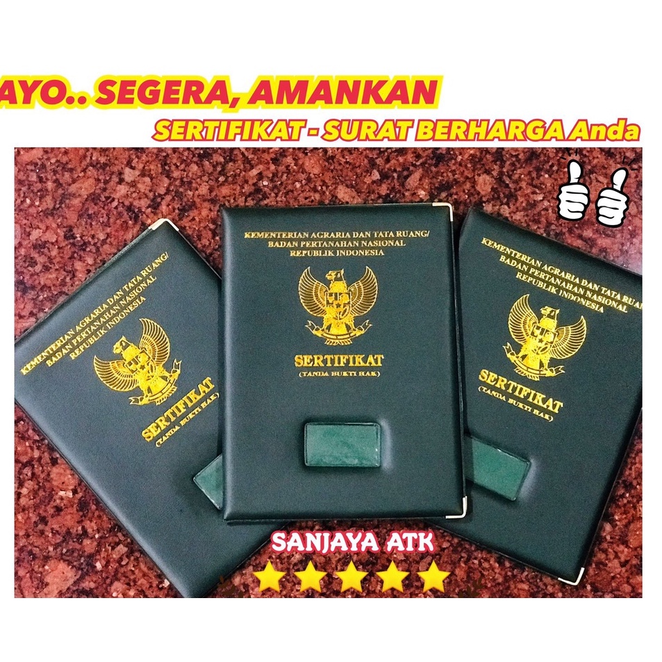 

Ready COVER SERTIFIKAT TANAH MAP SERTIFIKAT TANAH DOKUMEN ORGANIZER