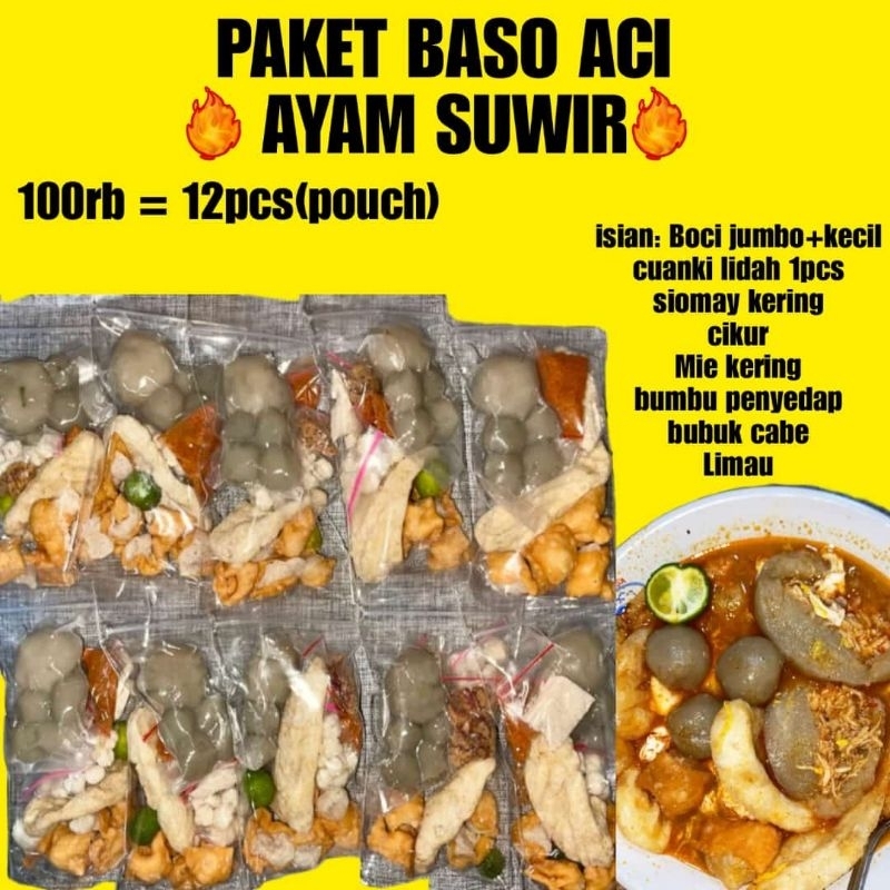 

PAKET BASO ACI AYAM SUWIR