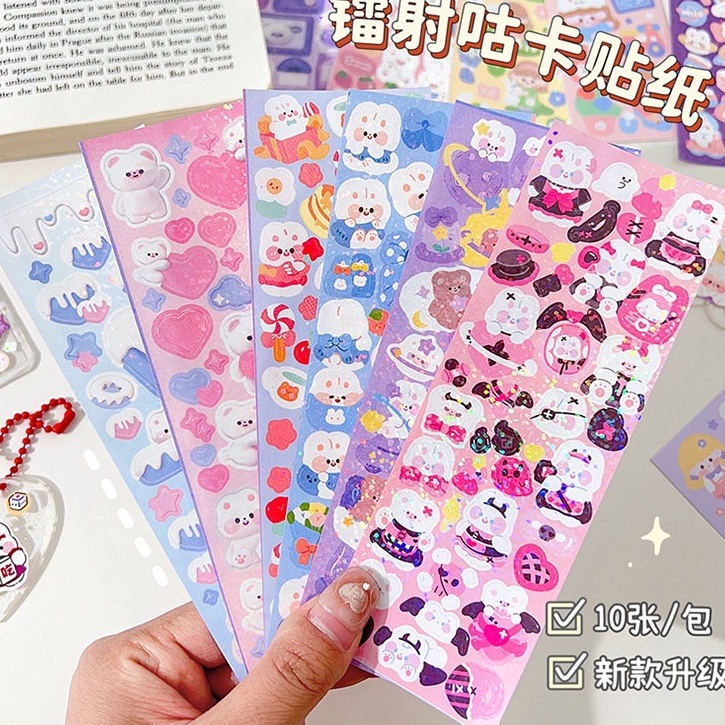 

Jual 1pcs Sticker Lucu Hologram Glitter Momo Aesthetic Sticker Deco Pack Dijual