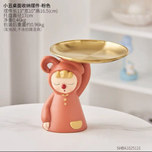 

Promo Baby Clown Statue With Tray / Decoration Tray Gold - A Murah