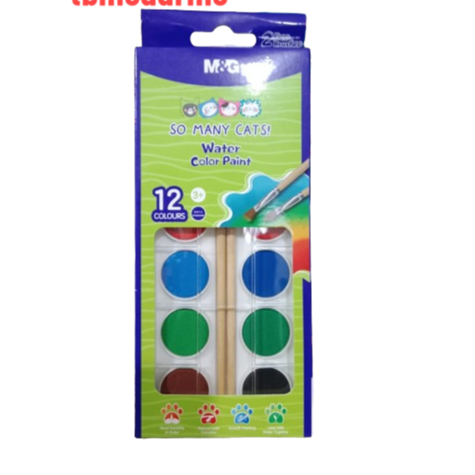 

M&G So Many Cats Water color Paint 12 warna free 2 brush