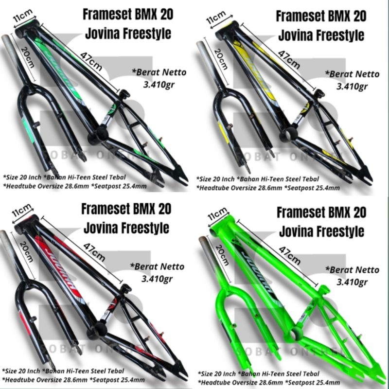 Frame Ragangan BMX 20 Jovina Oversize Stell Tebal