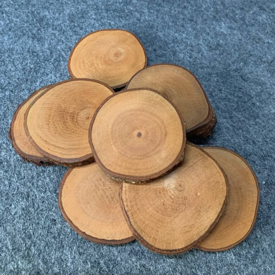 Tatakan Kayu Coaster Kayu Aesthetic I Tatakan Lilin Aromaterapi