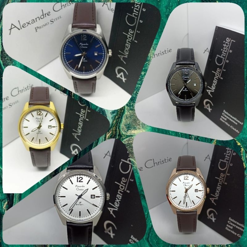 Jam Tangan Wanita Alexandre Christie 1012 AC1012 AC 1012 Tali Kulit