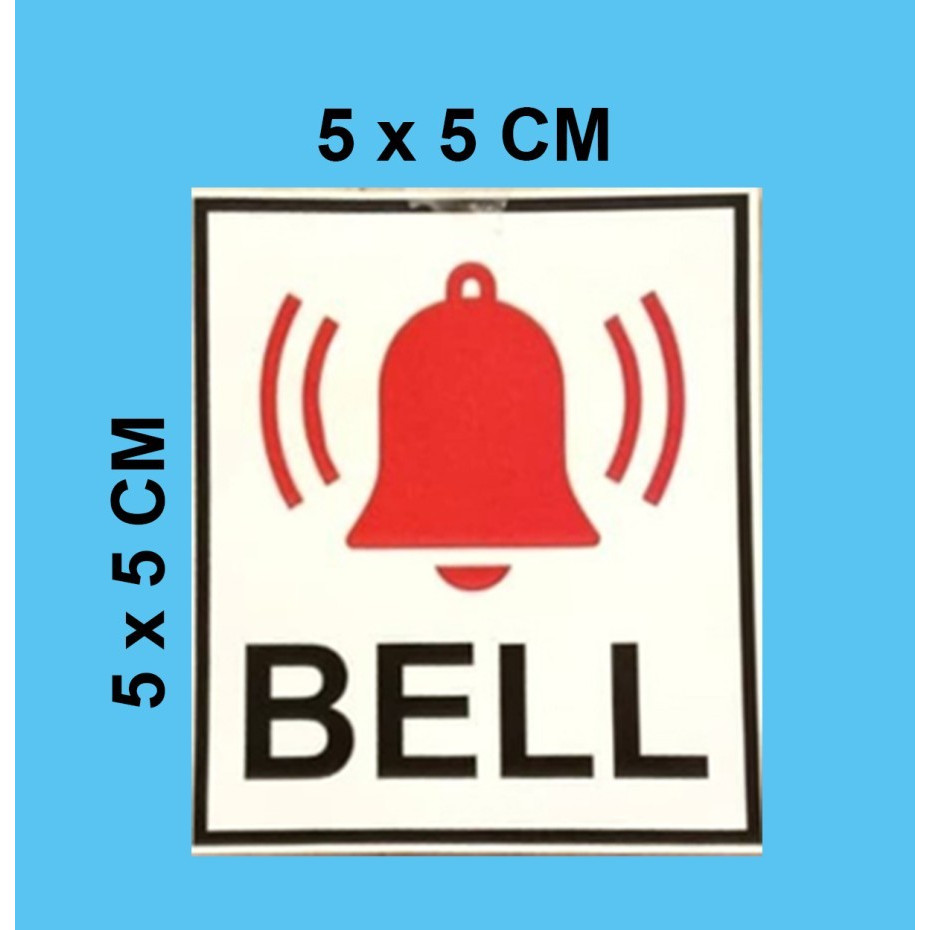 

SIGN STICKER BELL UK 5 X 5 CM & 10 X 10 CM STIKER BEL STIKER BEL