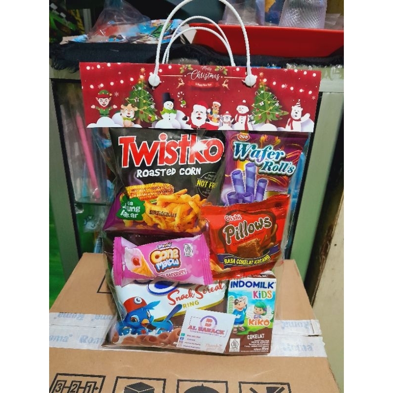 

bingkisan Natal mini,mini parcel natal,plastik natal