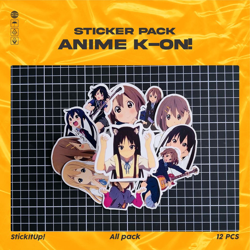

COD✨ StickItUp Stiker Pack Anime K-On!! Lucu Colorfull Keren Untuk Koper Laptop Skateboard